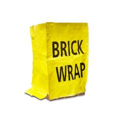 Brick Wrap keeps bricks dry when on site