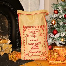 Traditional Hessian Christmas Sack – 25th December Design